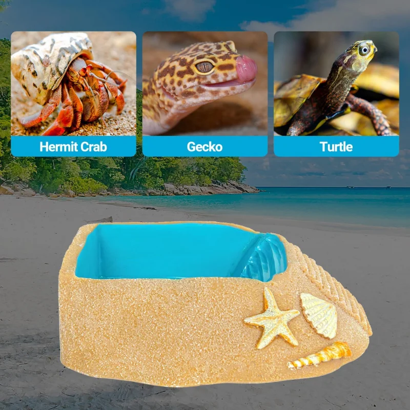 Hermit Crab Water Bowl With Climbing Ramp, Resin Lesotho