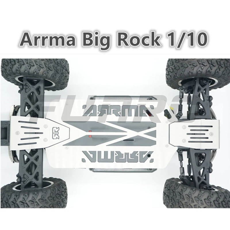 RC Car Chassis Armor RC CAR Parts Arrma Big Rock 1/10 Outcast Truck Upgrade Accessories Stainless Steel Chassis Armor Guard Plate