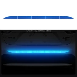 Set of 5 Reflective Car Bumper Safety Decals - Enhanced Night Visibility Exterior Trim Stickers (Blue)