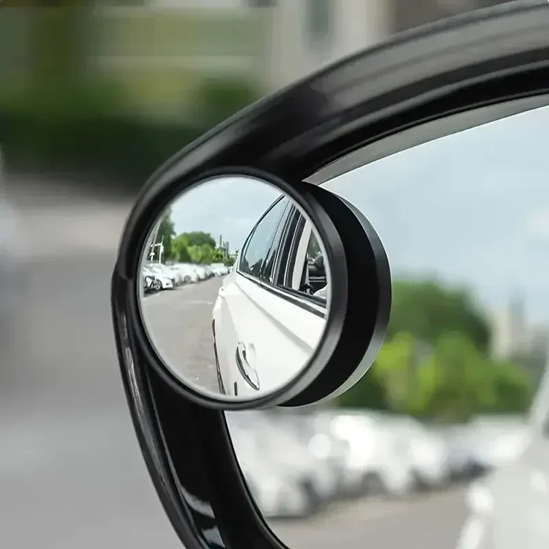 Car Rearview Rain Eyebrow Blind Spot Mirror Small Round Mirror Rain Cover Wide Angle Frameless Parking Auxiliary
