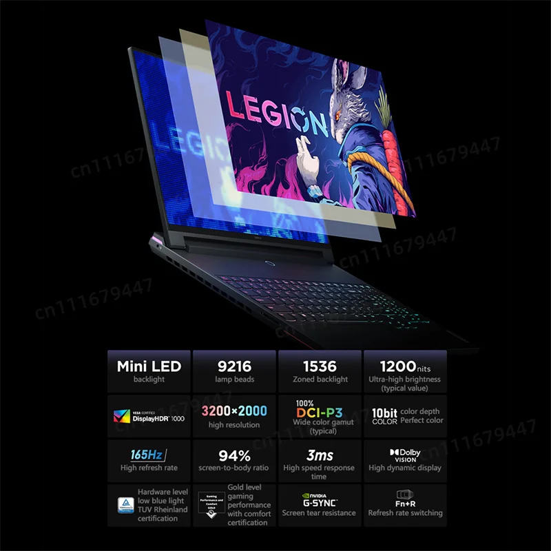 Lenovo Legion Y9000K 2023 Esports Laptop i9-13980HX 64G 2T RTX4090 3.2k Mini LED Screen 16-inch 165Hz Game Notebook 4