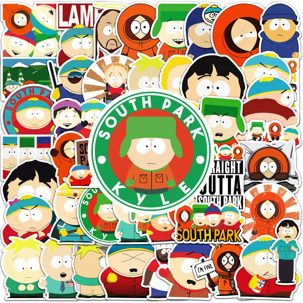50pcs Parks In The South Stickers for Kids Cartoon Decals Toys DIY Laptop Skateboard Car Waterproof Cute Sticker Gifts - 4