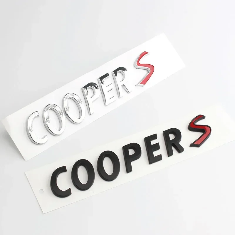 3D Abs Chrome Car Letters Tronco Posterore Mini Cooper S Emblem Badge Sticker Per Mini Cooper S R56 R50 R53 F56 F55 R60 Accessorio