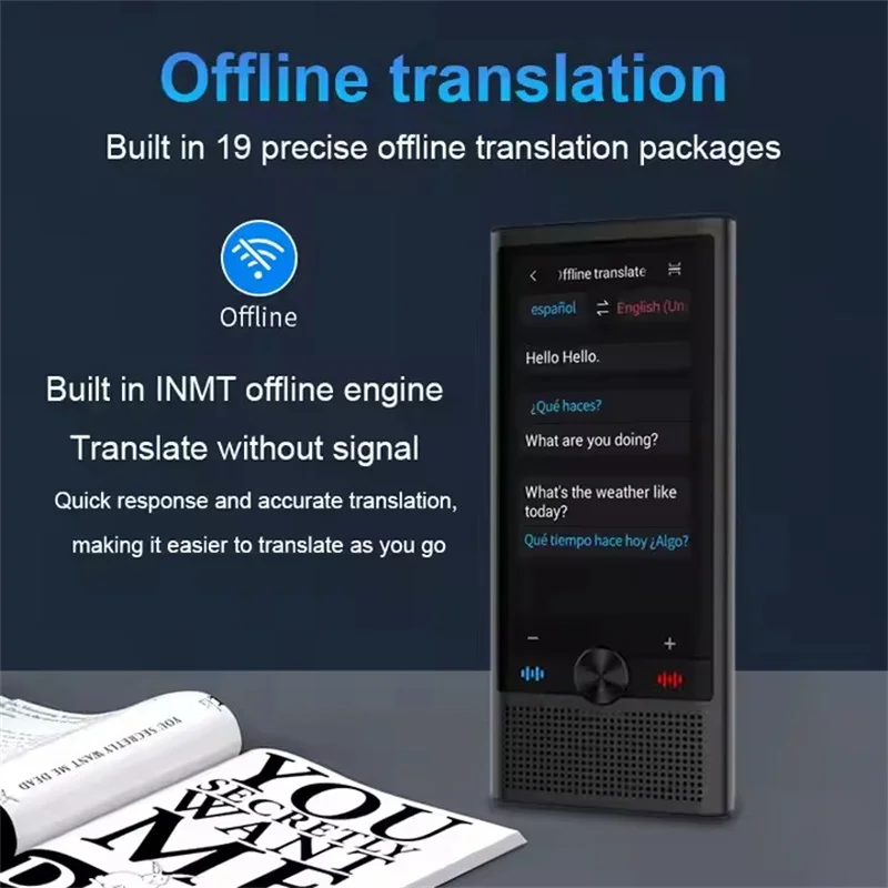 Portable S10 Smart Voice Translator 148 Languages Real-time Photo Recording Translation 4G WIFI Smart Translate Machine