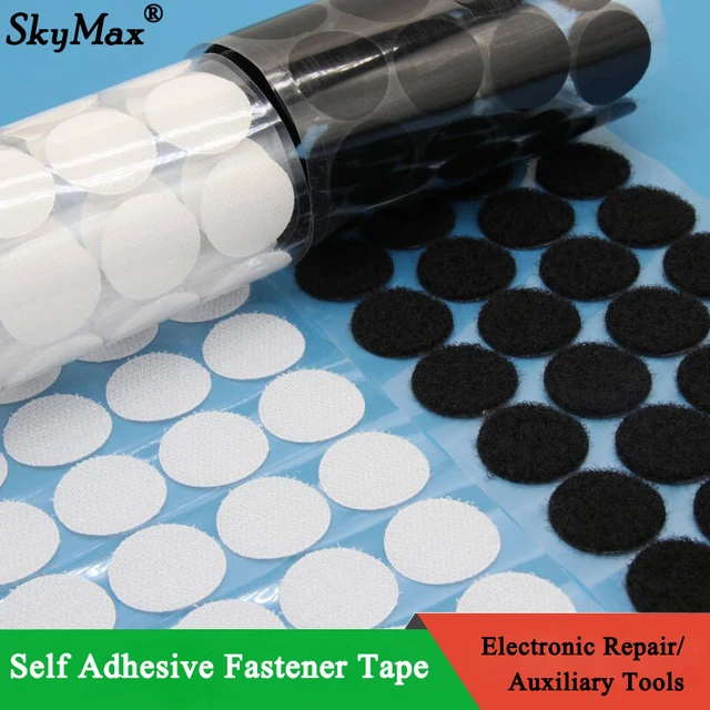 Dot Sticker Self Adhesive Fastener Tape Dots 10/15/20/25/30mm Strong Glue  Sticker Disc White Black Round Coin Hook Loop Tape