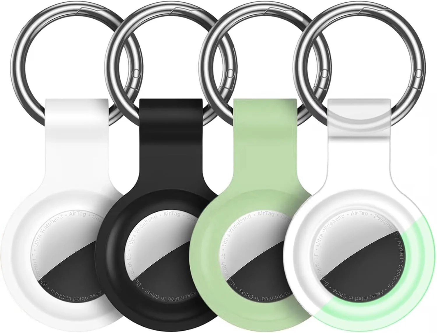 Silicone Protective Keychain Cover for Airtags - Pet Collar and Accessory Holder