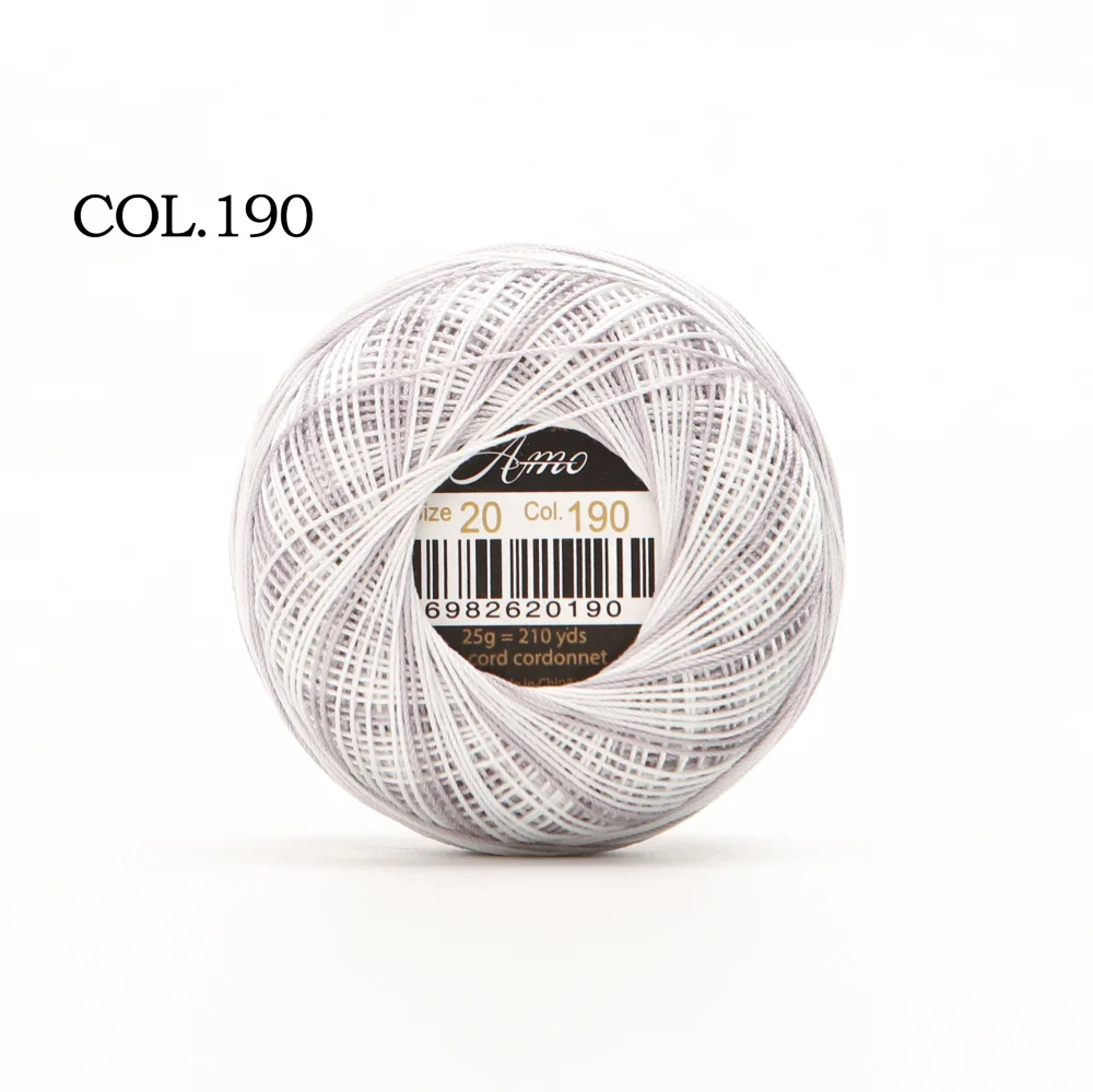 Amohilos Größe 20 Doppel Mercerisierter Ägyptischer Baumwolle Häkeln Faden Perfekte Occhi Nadel Projekte 25 Gramm 210 Yards Ball – Detail 13