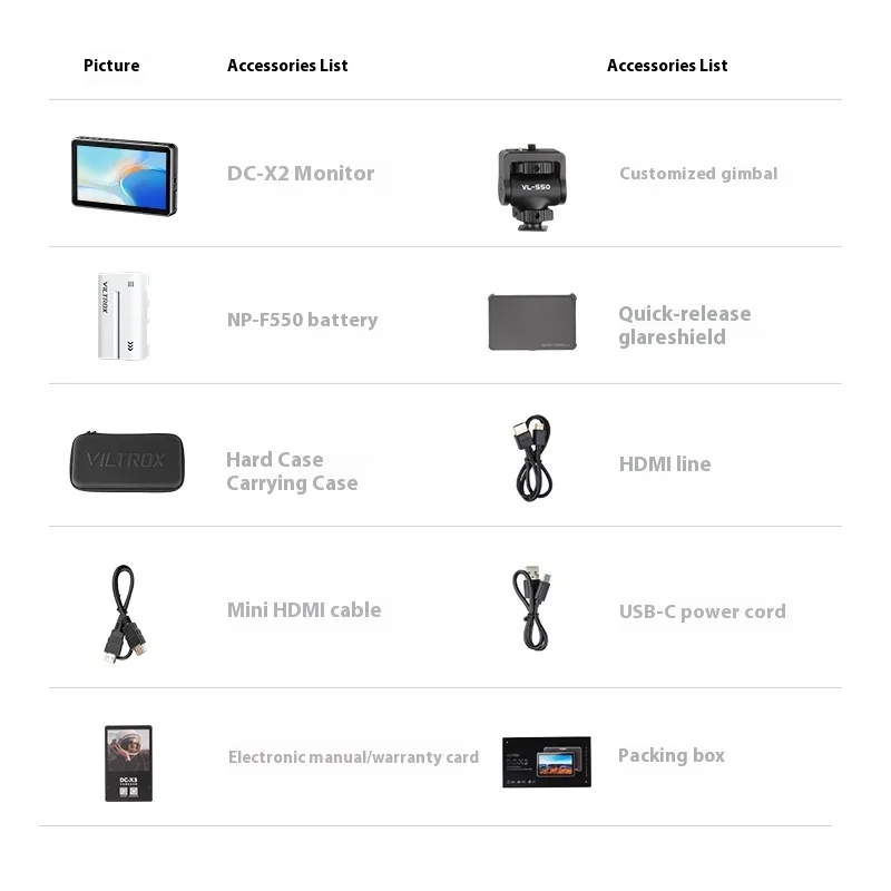 Viltrox DC X2/DC X3 6 Inch Profissional Hd Monitor Touch Screen 2000nit For Photography Vlogging Filmmaking Tv Creating Custom