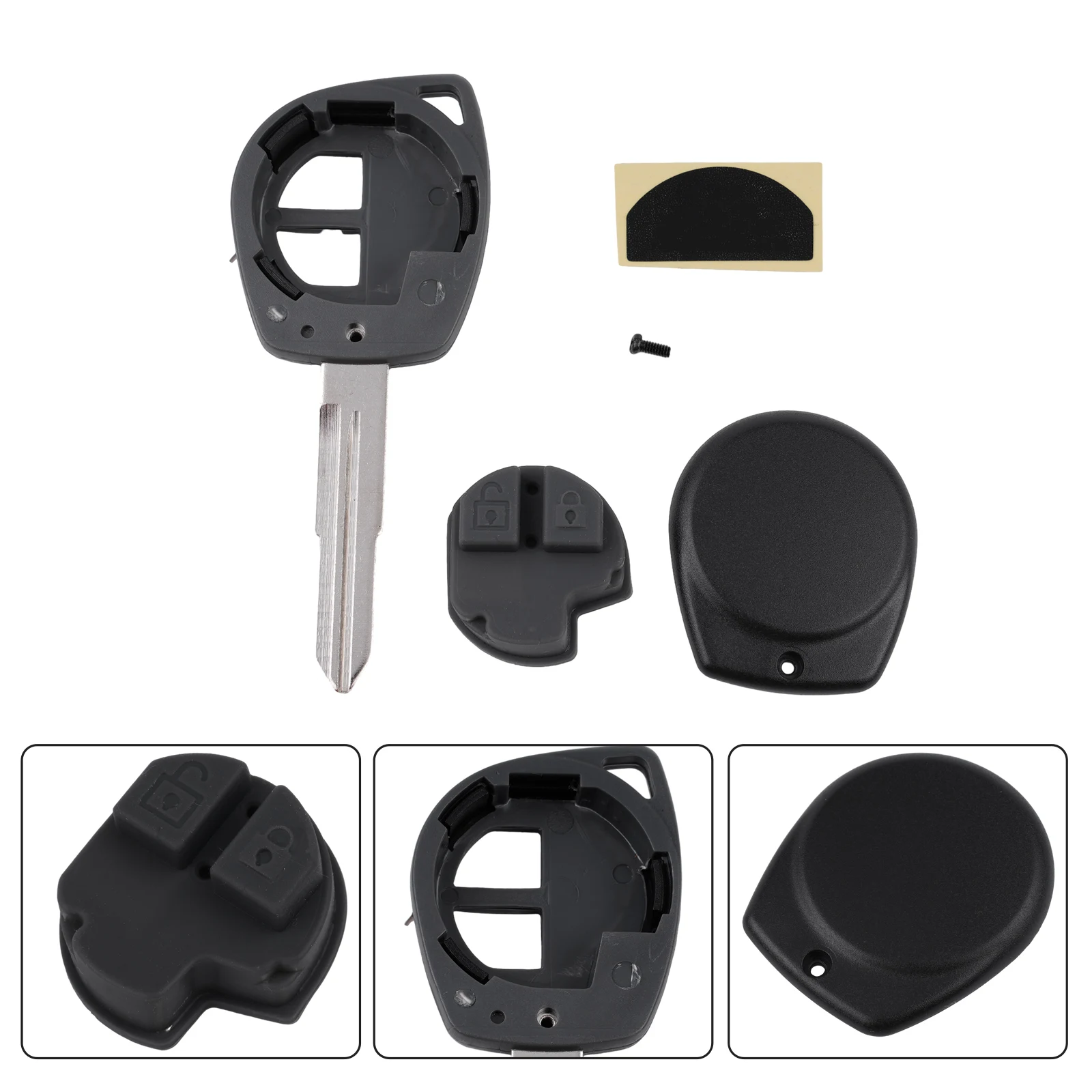 Shell Key Shell Garden Indoor Accessories Anti-Broken Good Signal Parts Replacements 1 Pc 2 Buttons ABS For SUZUK