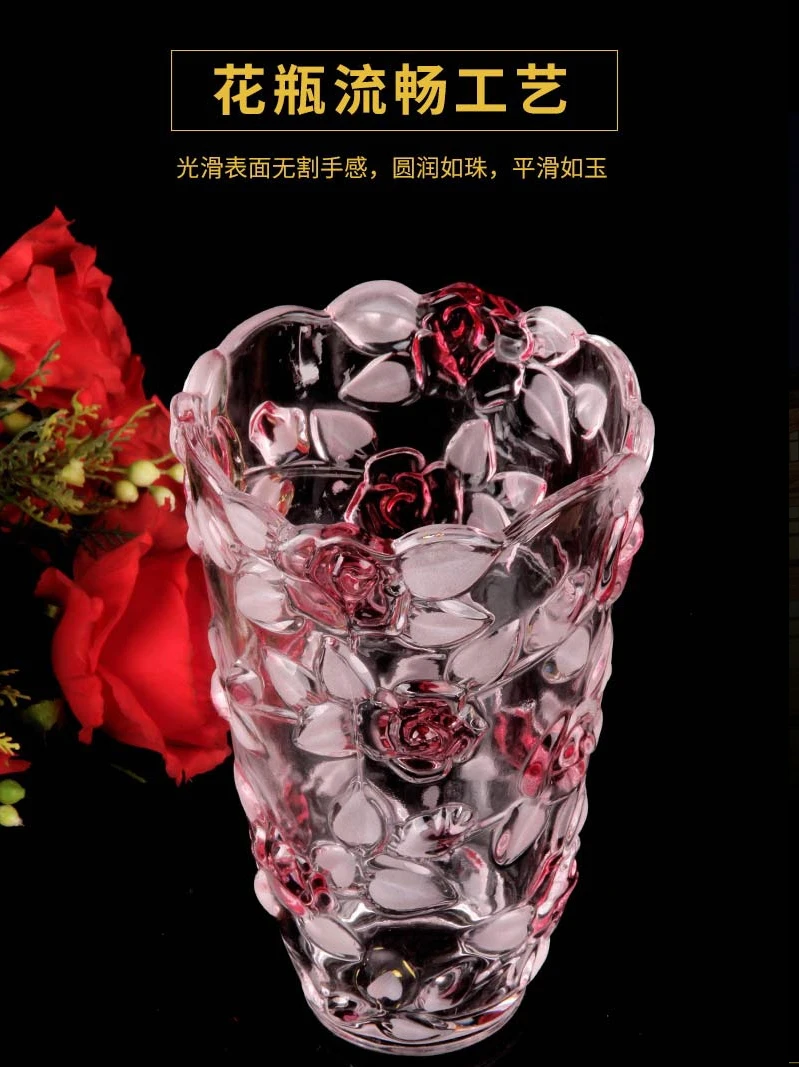 Crystal Glass Rose Vase 3