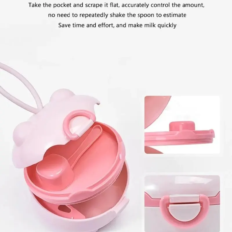 Baby Formula Box Portable Food Supplement Box Sealed Can Divisible Moisture-proof Storage Tank