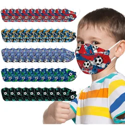 Child Disposable Football Print Masks 3D Three-Dimensional Cute Cartoon 4-12 Years Old Student Protective Dust Mascarillas Ninos