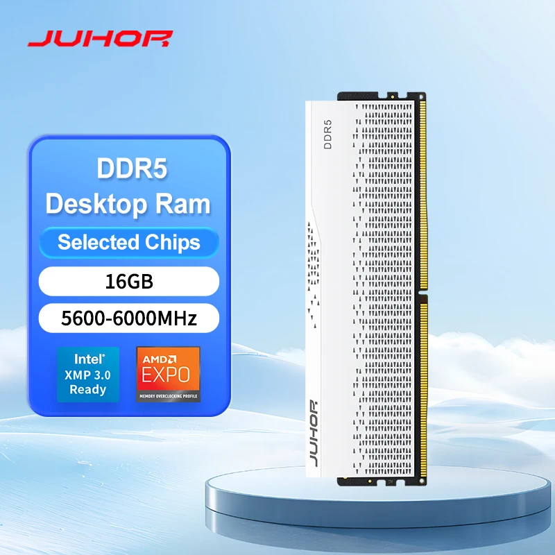 JUHOR DDR5 RAM 16GB 5600MHz 6000MHz Computer Gaming Desktop Memory