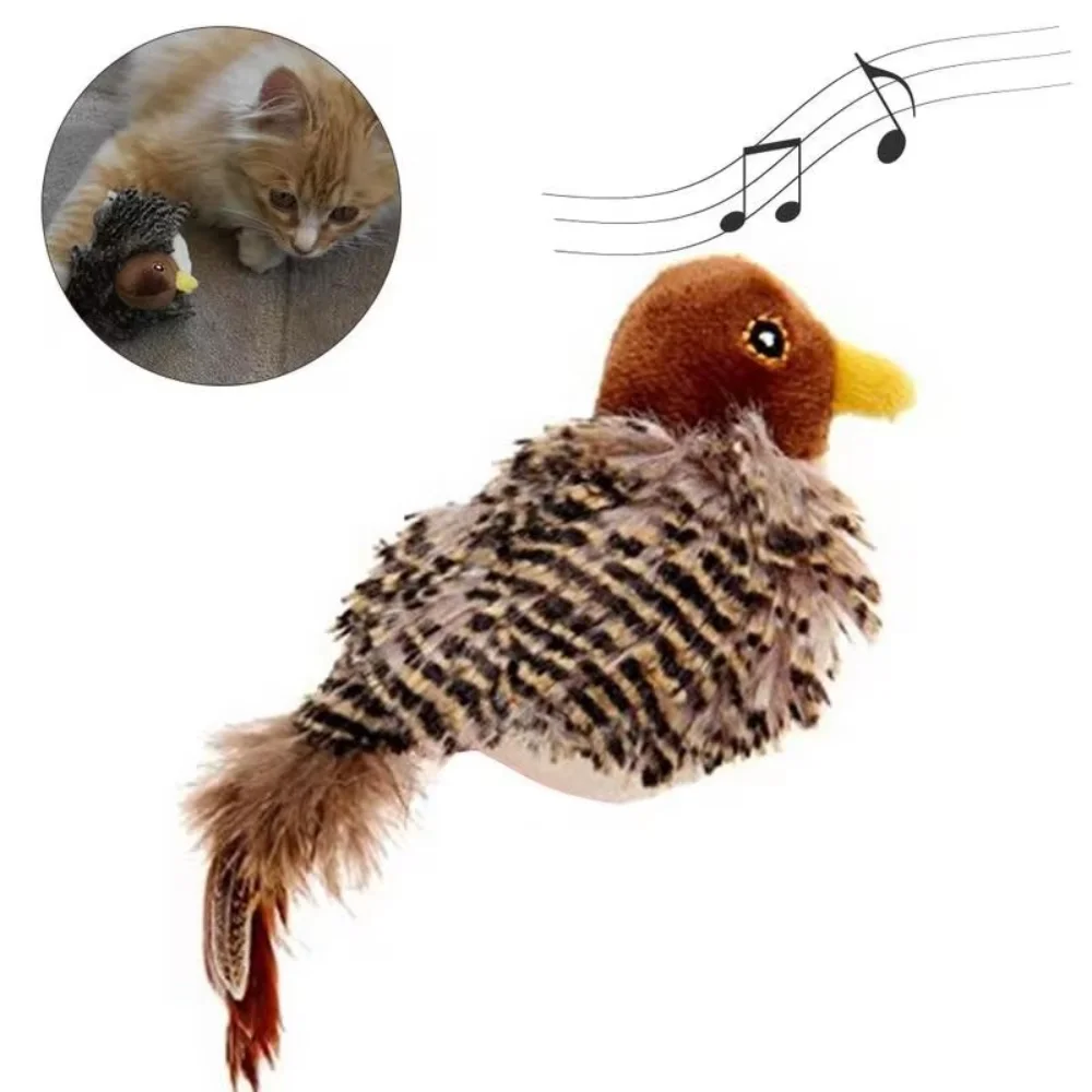 Interactive Electronic Cat Toy Chirping Bird Toy for Cats to Play