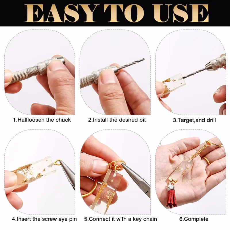 Deluxe Keychain Crafting Set: Premium Clips, Rings, Hooks, and Chains