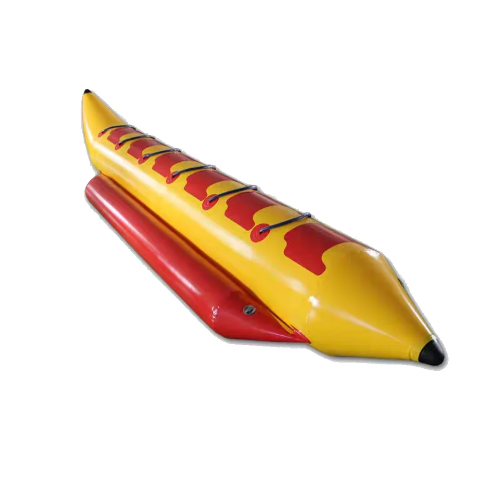 Vendita Calda 6 Posti Gonfiabile Red Banana Boat Flying Fish Trainabile Tube Water Park Games