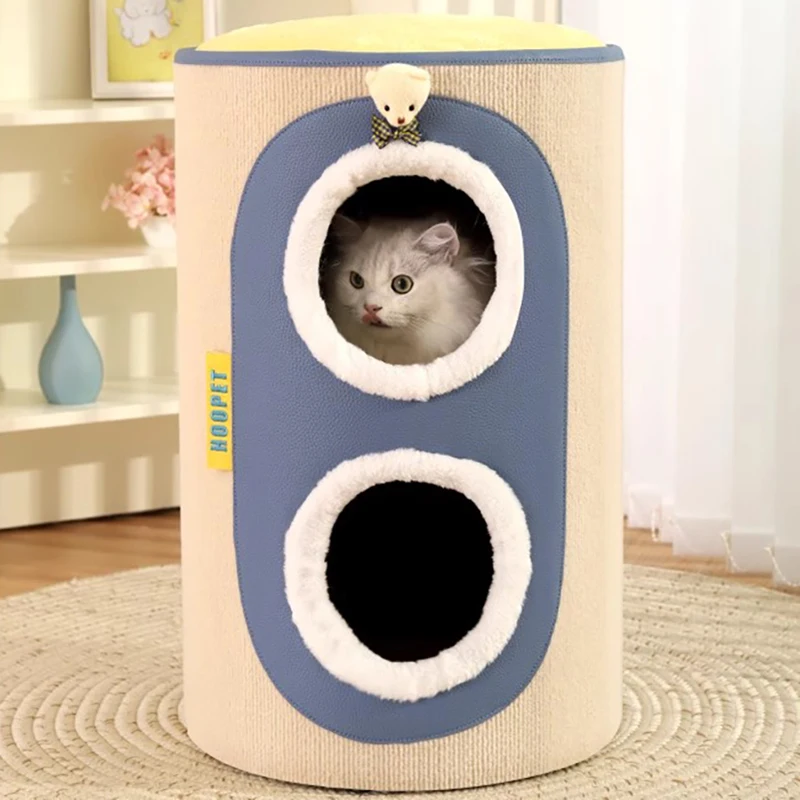 

Wood Tower Cat Accessories Shelves Villa Couch Playground Scratcher Castle Cat Tree Pole Accesorios Para Gatos Cat Furnitures