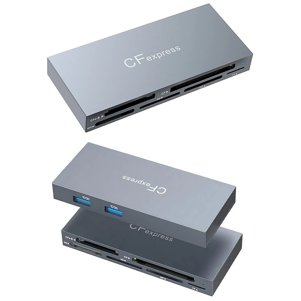CFexpress 타입 B, CF, XD, MS, SD, TF 멀티 카드 리더 어댑터, 케이블 카드 리더, 메모리 어댑터, 휴대용 CF 익스프레스 리더, 6 in 1