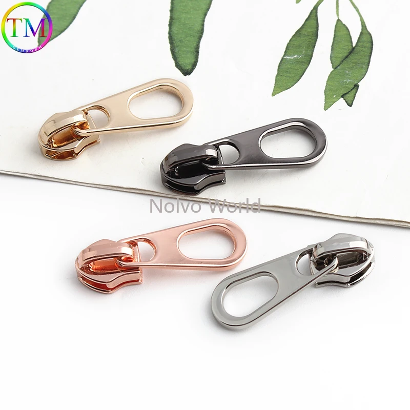 5# Detachable Zipper Puller Universal Replacement Metal Zipper Head Repair Kits Luggage Purses Handbags Clothes Zipper Slider