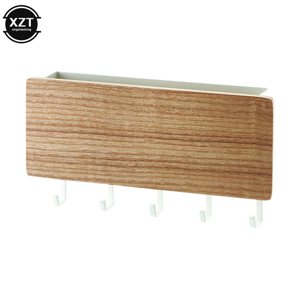 Wall Hanging Bamboo Key Hanger Holder Wall Organizer Rectangle Key Rack Hooks Coat Hooks Home Decoration Coat Hanger 6