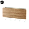 Wall Hanging Bamboo Key Hanger Holder Wall Organizer Rectangle Key Rack Hooks Coat Hooks Home Decoration Coat Hanger 6