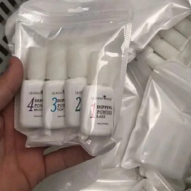 10ML Dip Nail Powder System Liquid Base Top Coat Activator Brush Saver Nail Art Natural Dry Without Lamp Cure For Dip Powder nail powder nail powder set