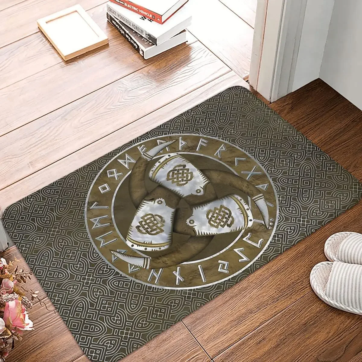 

Viking Valhalla Non-Slip Carpet Horn Of Odin Doormat Living Room Kitchen Mat Welcome Home Rug