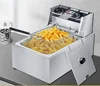 220V10l Stainless Steel Commercial Electric Frit Use Stove Single Cylinder Smokeless Chicken Dough French Fries Fryer Machine 2