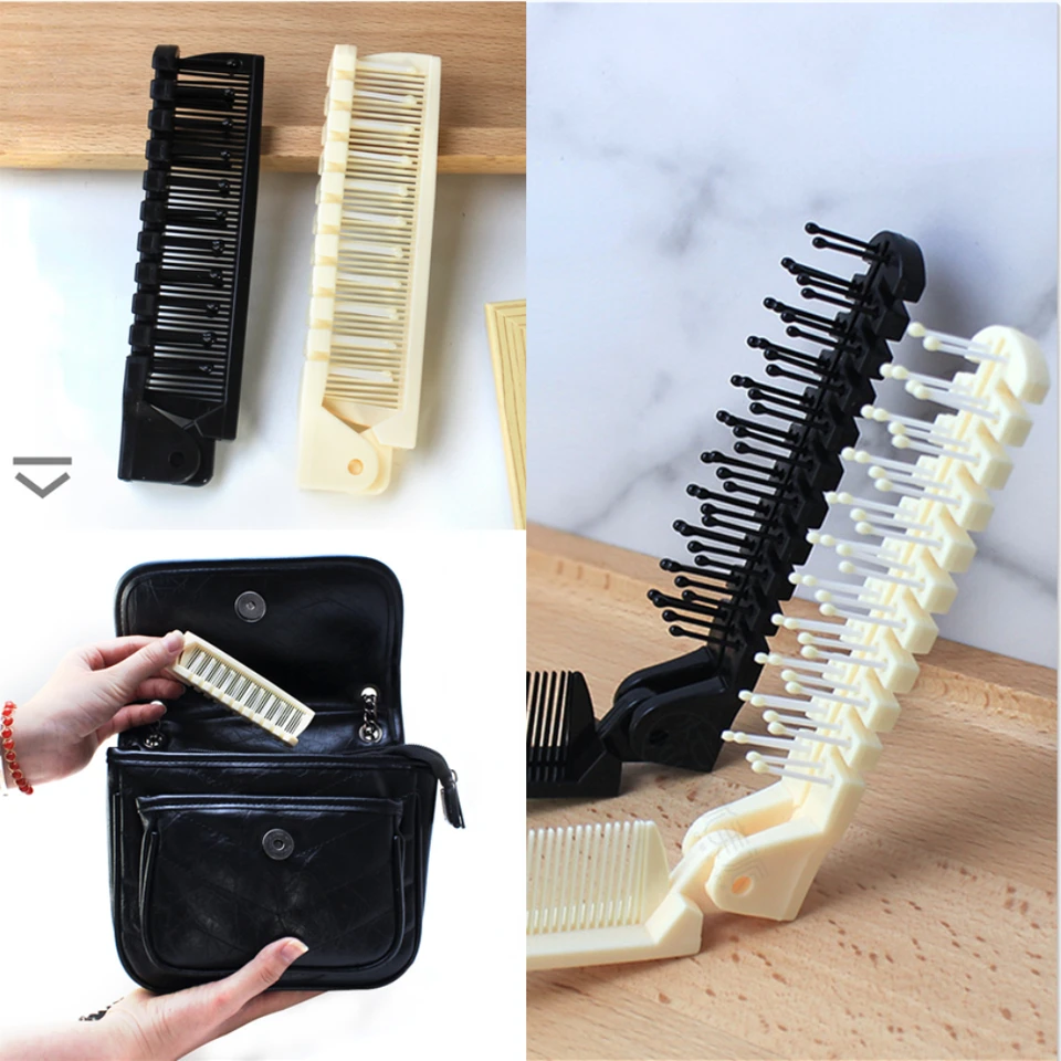 8 Stück Taschenkämme Für Herren | Schwarz, Rund & Tragbar | Ideal Für Bart & Kurze Haare