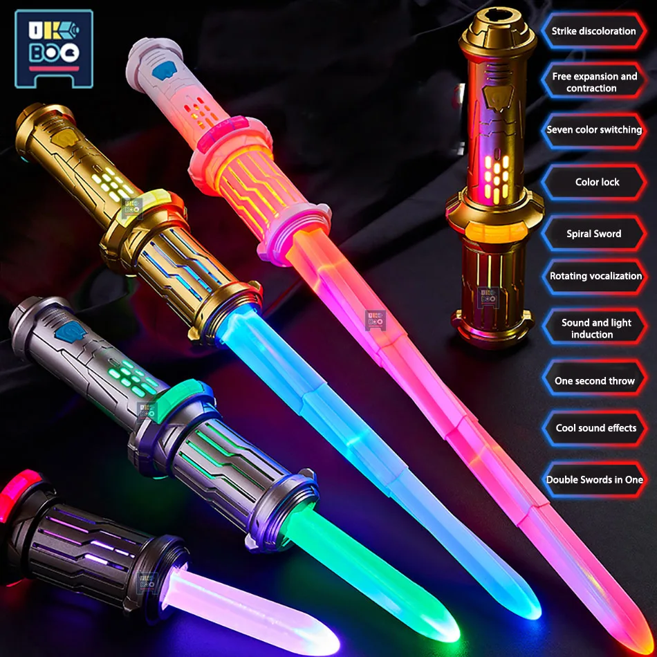 

Световой меч с гравитационным датчиком, лазерное оружие, игрушки, RGB металлический магнитный меч, световой меч, световой меч, блестящая перезаряжаемая игрушка