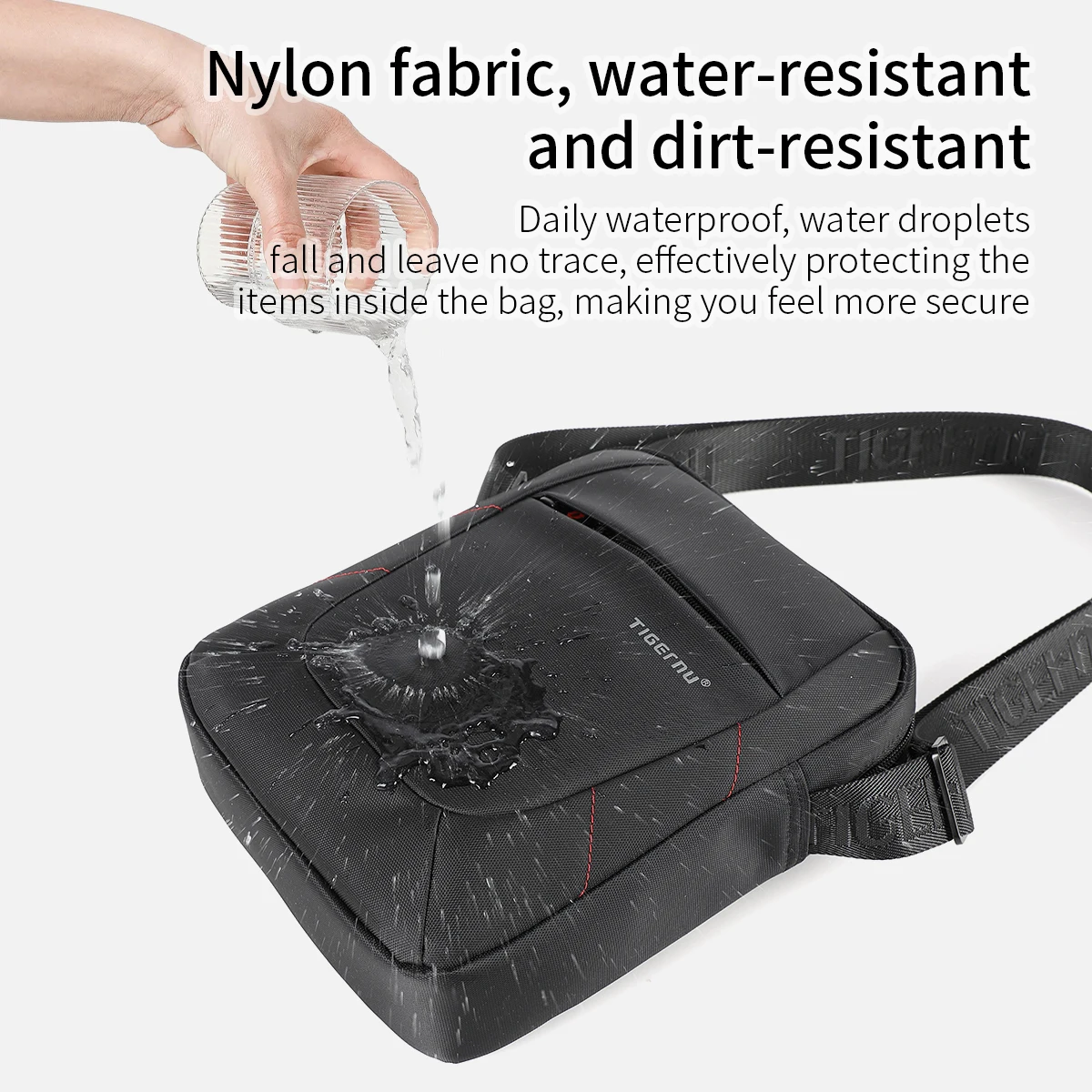 Tigernu Shoulder Bags For Men Business Messenger Bag 10inch Ipad Bags Male Crossbody Handbag Casual Travel Sling Pack mens messenger bag