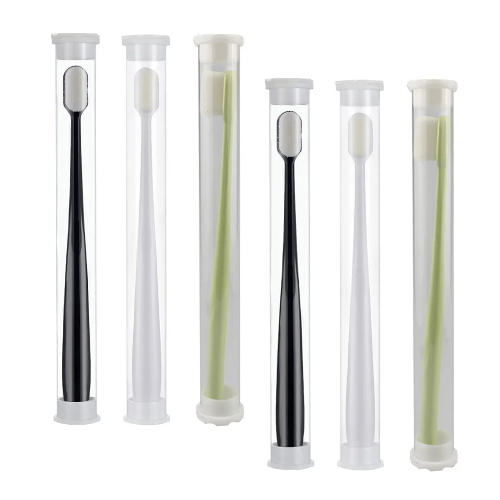 

6 Pcs Aldult Nano Toothbrush for Pregnant Women Woman Environmentally Friendly Sterile Fiber Wool