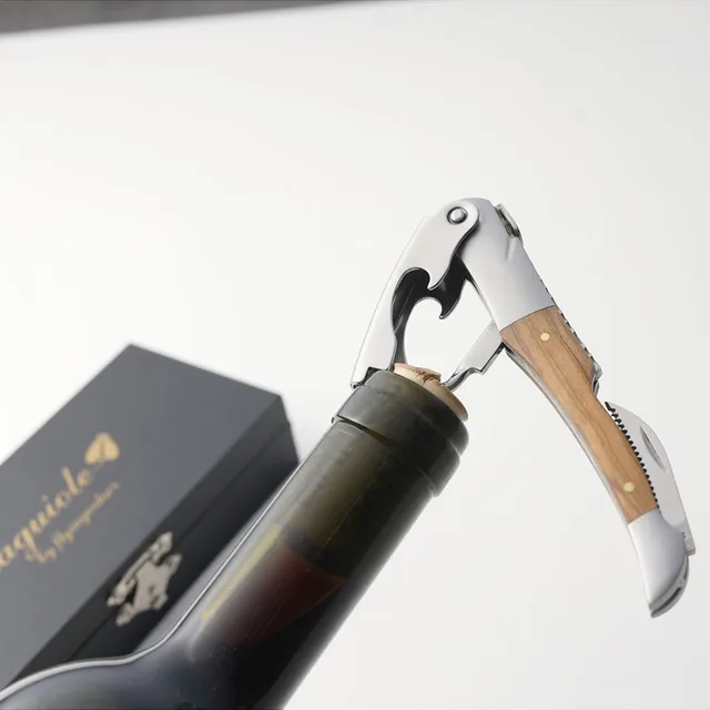 Laguiole-プロのワインボトル,赤ワインの栓抜き,クロノキ,木工の