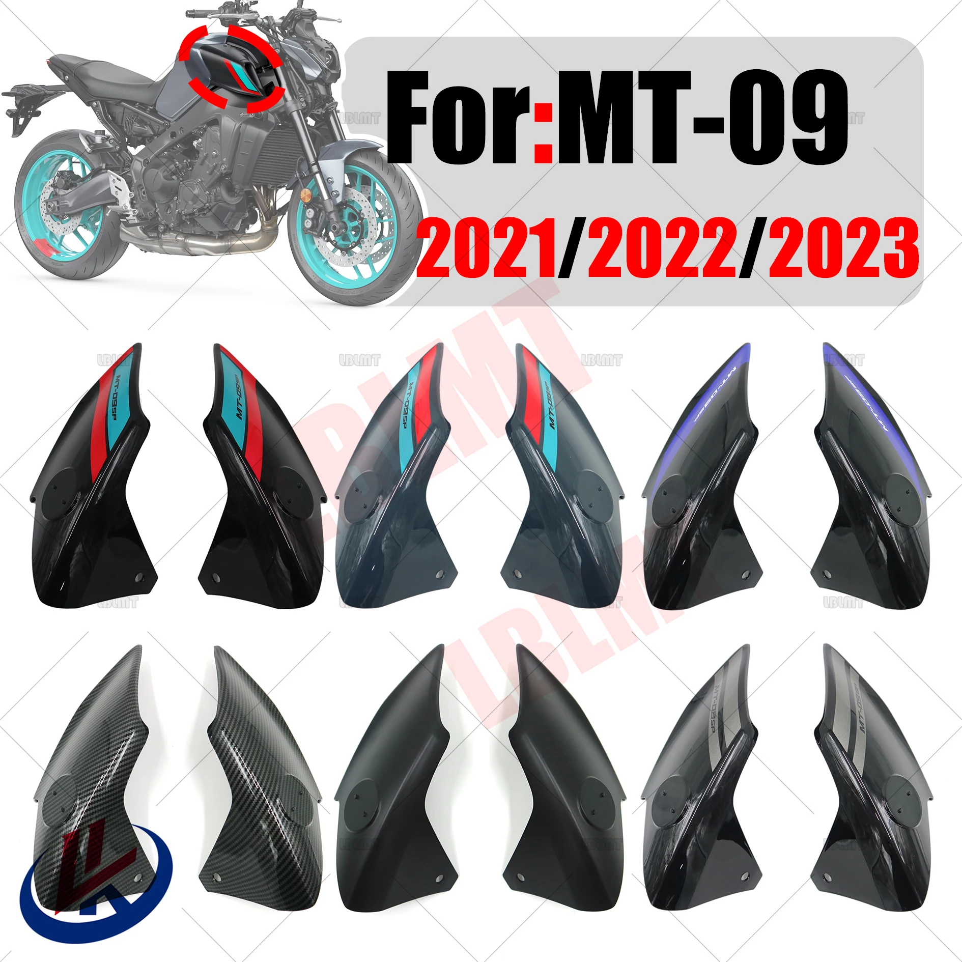 

For YAMAHA MT-09 MT 09 SP 2021 2022 2023 Gas Tank Side Fairings Air Intake Cover Fairing Panels Tank Cap Shell Protector Cowl