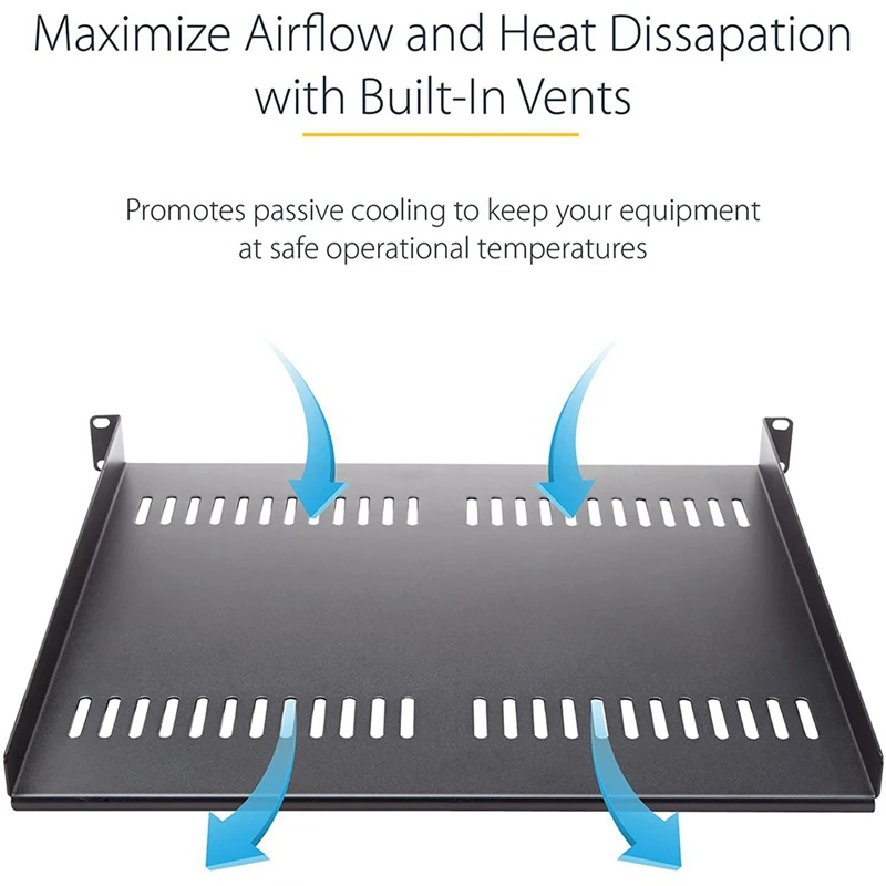 1U Server Rack Mount Shelf Vented Cantilever Tray For 19Inch Network Equipment Rack & Cabinet, Fine Workmanship