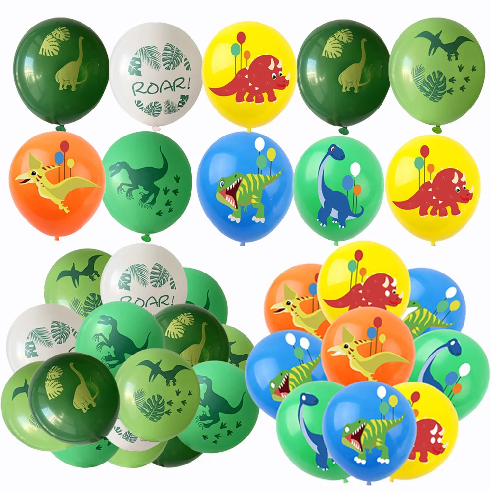 

20Pcs Dinosaur latex Balloons Pterosaur Raptors Balloon Baby Shower Dino Jungle Jurassic Birthday Party Decorations Supplie