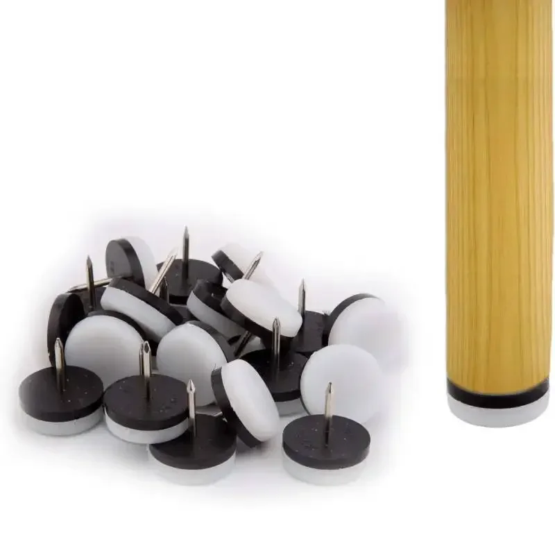12pcs Furniture Glide Round Furniture Sliders Nail-on Nylon Slider Pad ...