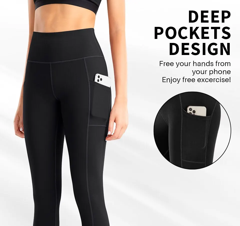 Yoga pants with pockets