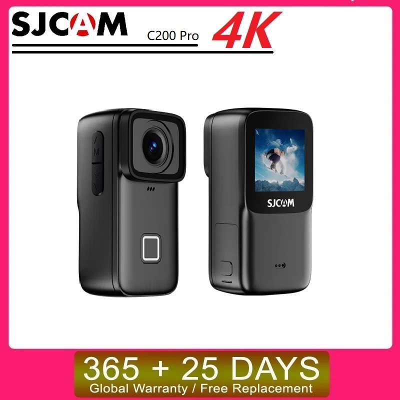 SJCAM C200 프로 액션 카메라, 4K/30FPS, H.264/H.265 압축 HDR 라이브 스트리밍, 6 축 자이로 듀얼 스크린, WiFi 원격 스포츠 DV