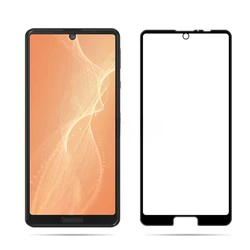 Premium HD Tempered Glass Screen Protector with Black Edge Film Cover (Auqos Sense4)