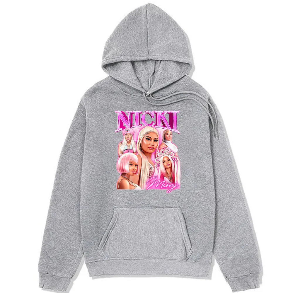 Rapper Nicki Minaj Pink Friday 2 Album Double Sided Print Hoodie Male Hip Hop Fashion  Men Women Sweatshirt Oversized Streetwear