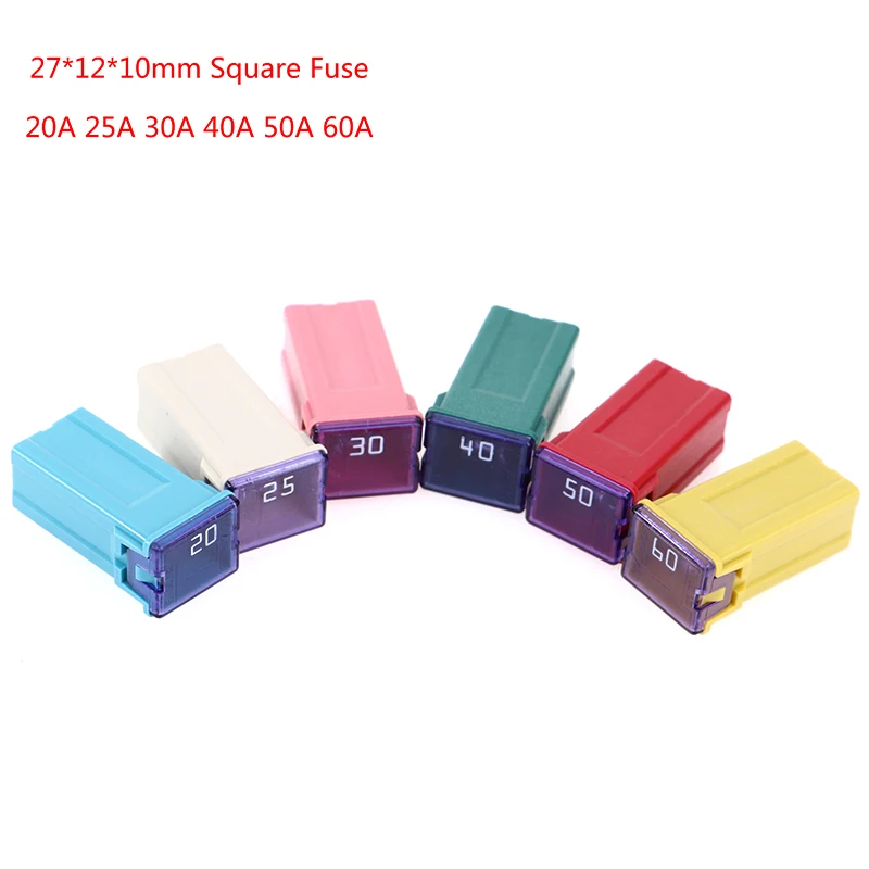 Mini Square Fuse 20A 30A 40A 50A 60A Set Automotive Car Fuse Plastic Box Assortment Auto 1Pcs car fuses kit