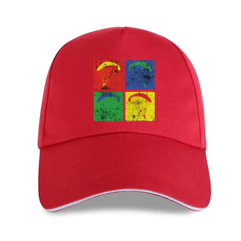

new cap hat Retro Paragliding for Men Baseball Cap Vintage Paramotor Parachute Slim Fit Pure Cotton Paraglider T-shi