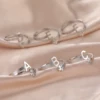 Amaxer Tiny Initial Letter Rings For Women Stainless Steel Flower Alphabet Finger Adjustable A-Z Ring Boho Aesthetic Jewelry Gif 4