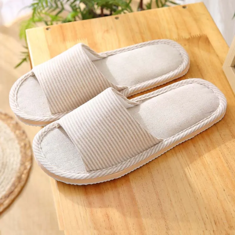 

Linen Shoes Women Household Slippers Indoor Floor Shoes Women Mute Home Slippers Sandals Couple EVA Slippers Slide Zapatos Mujer