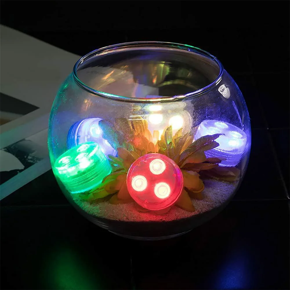 10/12 개 RGB 색상 IP68 방수 미니 Led 차 빛 수 중 램프 휴일 장식 및..