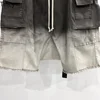 High street Wash Men's Dark Owens Style Workwear with Dual Ring Wash and Gradient Drop Off Haren Five Point Casual Shorts 6