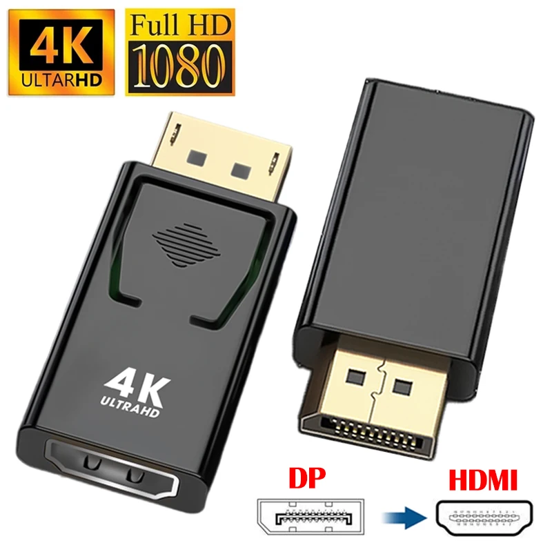 Адаптер Displayport в HDMI-совместимый адаптер 4K 1080P Поддержка DP папа в HDM1 мама OTG адаптер для ПК ноутбука монитора ТВ проектора