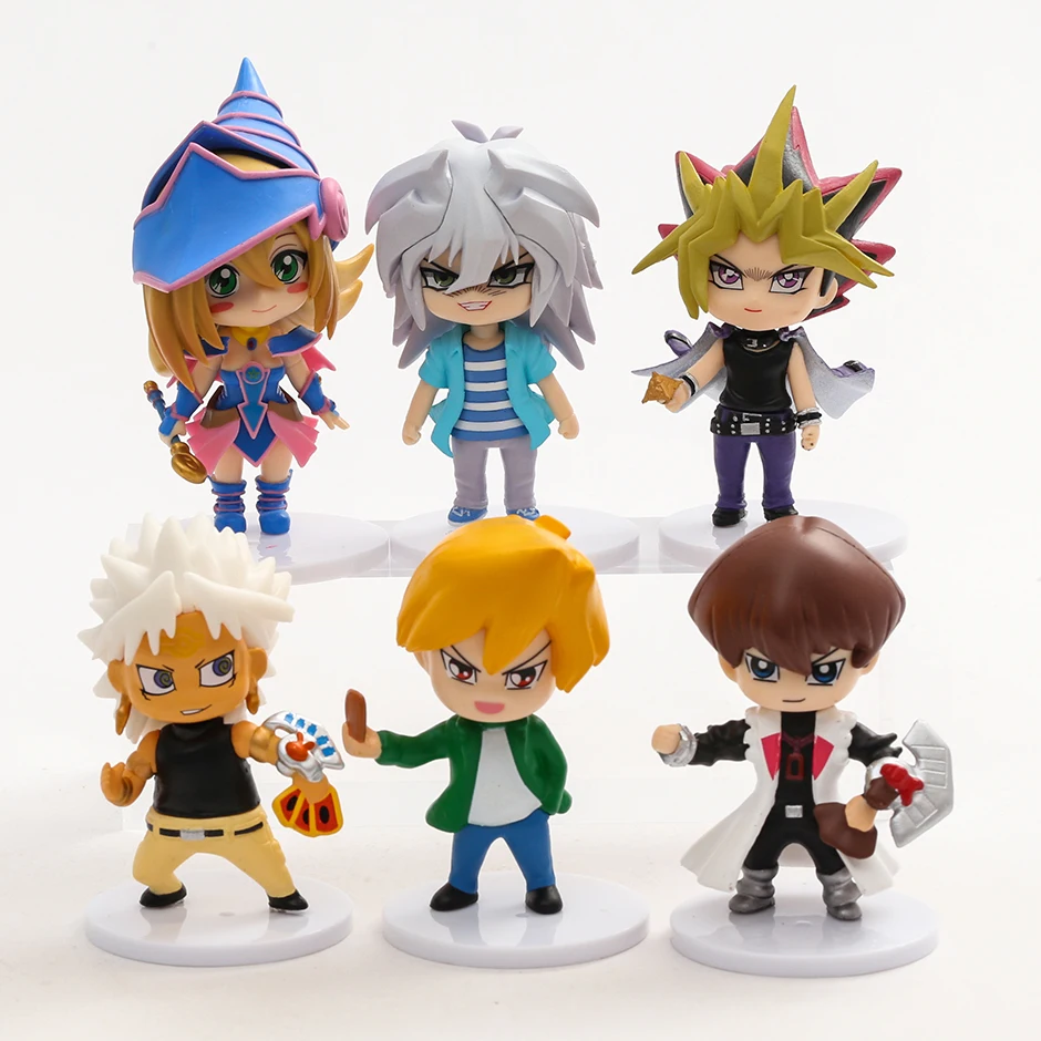 6pcs/set Yu-Gi-Oh Yugi Muto Dark Magician Girl Seto Kaiba Joey 