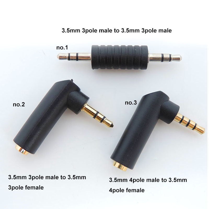 3.5 male jack Right Angle 90degree male to 3.5mm 3/4Pole Male Female Audio Connector Stereo Plug L Shape Jack Adapter 1pcs K5